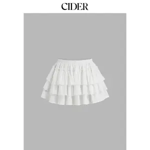 Cider Mid Rise Broderie Anglaise Layered Mini Skirt