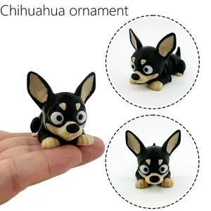 3D Printed Figurines of Chihuahua Dogs / Cute Dog Desktop Companions, Small Decorative Toys Room Decor, Joint Sculptures, Perfect Room And Office Desk Decoration, Dolls, Holiday Decoration Figurines, Home Decor Trinkets