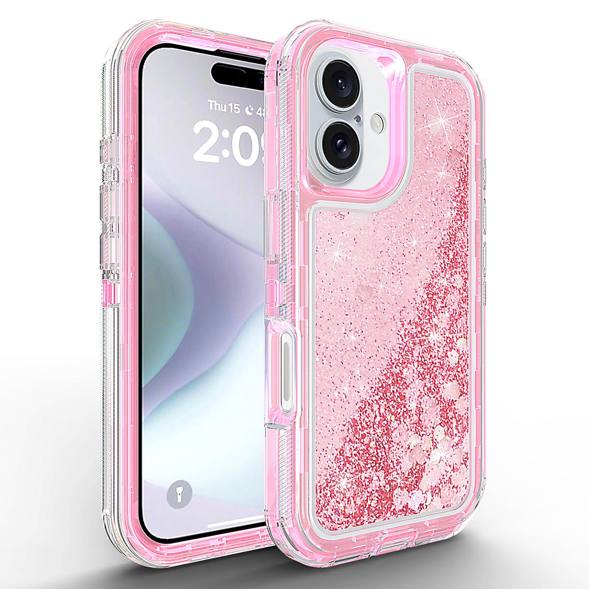 for iPhone 16 17 Pro Max Case,Liquid Glitter Case Luxury Floating Bling Sparkle Shockproof Cover Compatible with iPhone 12 13 14 15 Pro Max