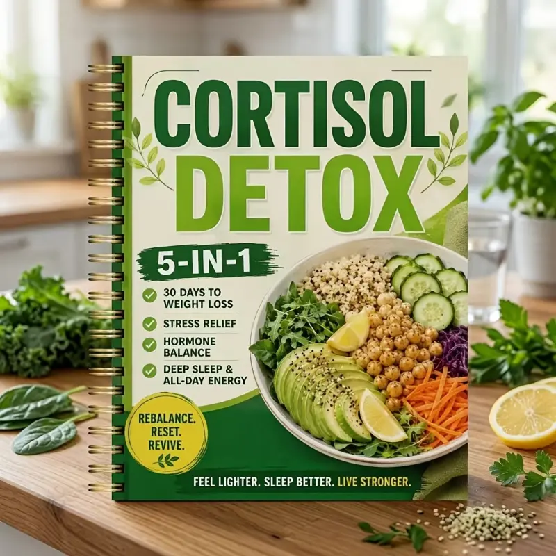 A 5-in-1 Subject Notebook Cortisol Detox Notebook: Achieve Weight Loss, Relaxation, Stress Relief, Hormone Balance, Deep Sleep, and All-Day Energy in 30 Days