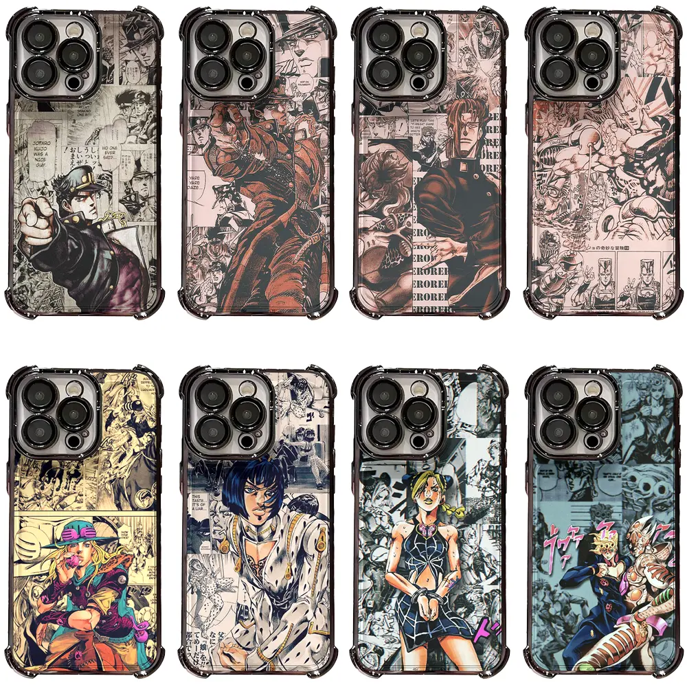 Popular Hot Top Selling Manga JoJo's Bizarre Adventure Jotaro Kujo Jolyne Cujoh Classic Anime Manga Aesthetic Phone Case for iPhone 17/16/15/14/13/12/11 Pro Max/Pro/Plus & Samsung S23/S24/S25/S26 Ultra/Plus,Minimalist Shockproof Protective Cover Ideal Hot