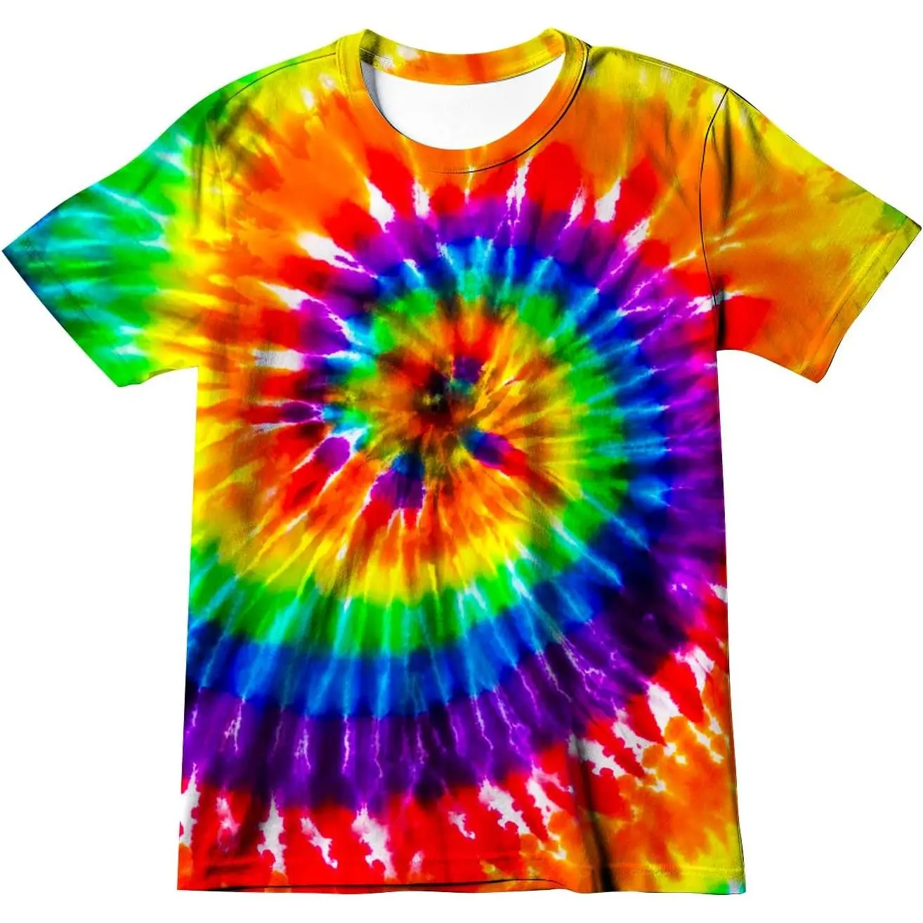 Kids Tie Dye Shirt Size 4-10 Boys' Girls' Hippies Senior Tie-Dye Tee Tshirt