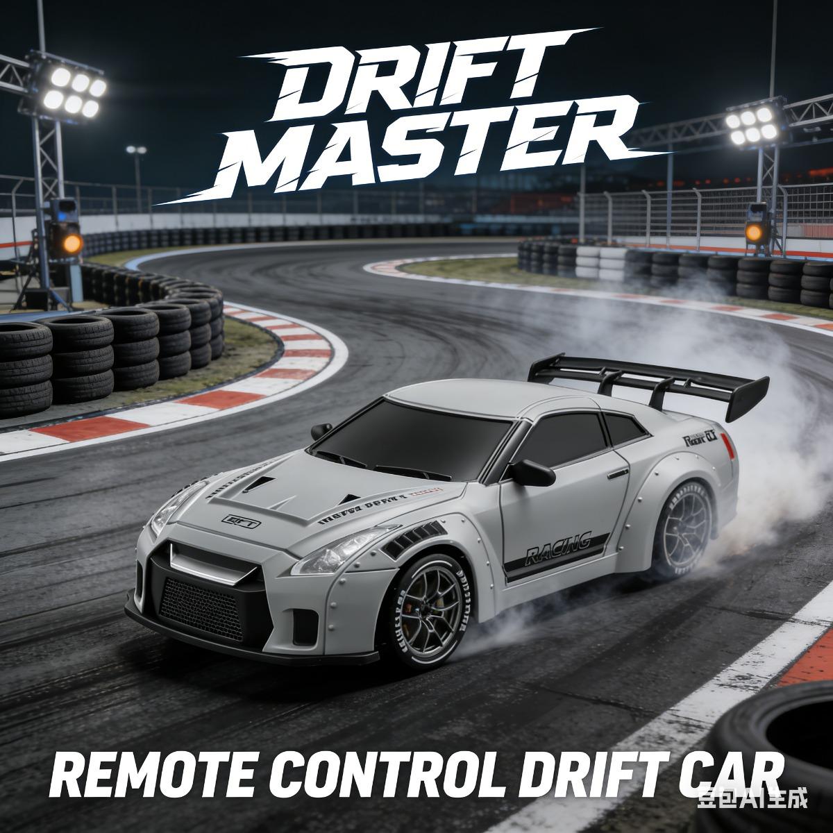 Remote control drift car, 1:24 ratio remote control car, with LED lights, 2.4GHz 20KM/H four-wheel drive high-speed remote control car, drift tires. Birthday and Easter gifts for boys and girls. Suitable for family parties