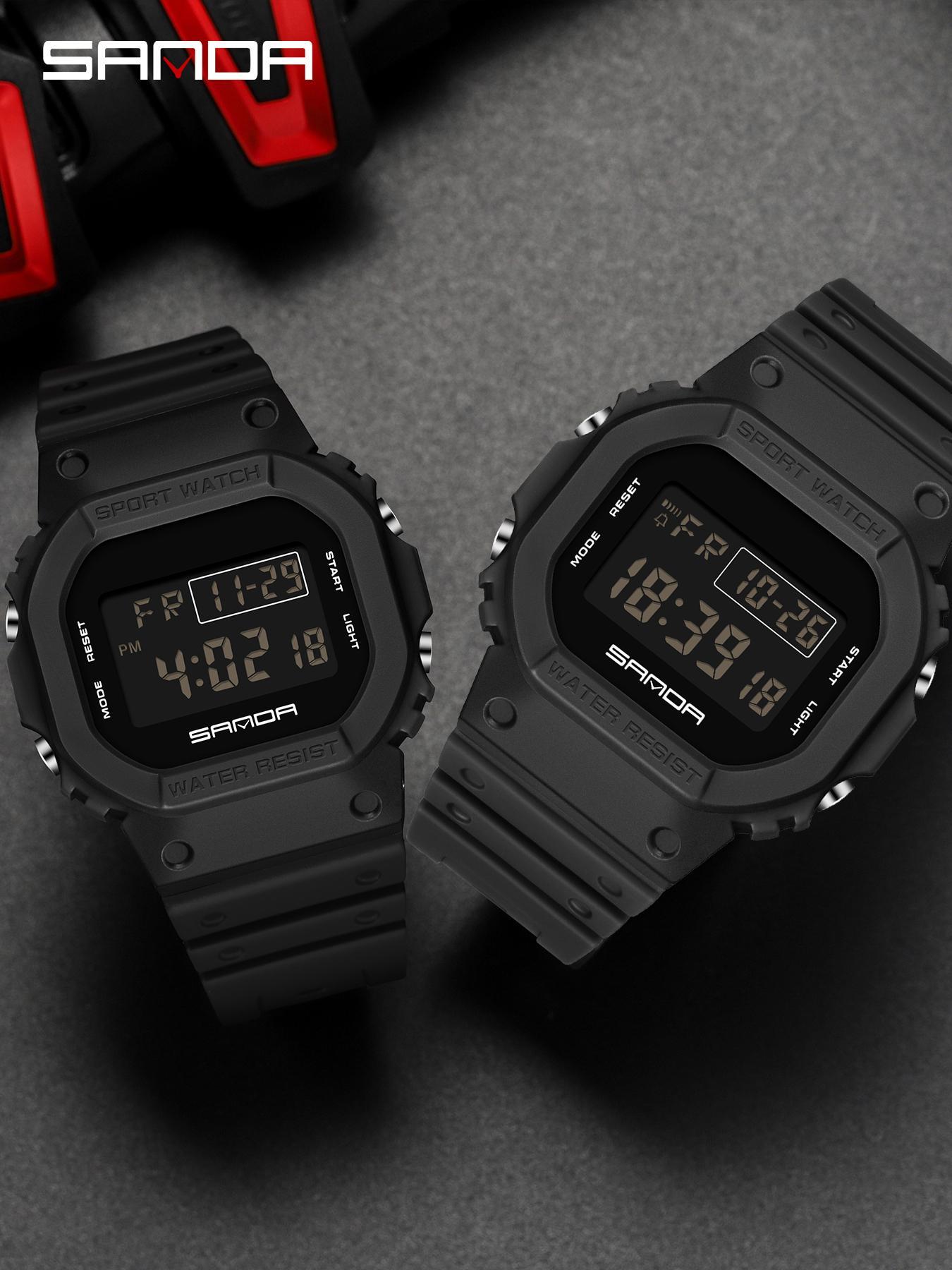 Men's Fashion Digital Watch, Casual Sporty Watch with Luminous Dial & Alarm Mode, Waterproof Outdoor Watch for Men with Box, Water Resistant Wristwatch, Fashion Wristwatches, Fashionable Waterproof Watch detail 2