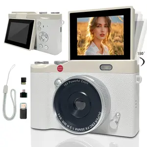 Y2K Vintage Student Camera, Pocket Camera with Memory Card, Flip Screen Portable Camera for Teens, Entry-Level Digital Camera with Filters, Camera for Photography, Perfect for Back to School, Christmas & Thanksgiving, Vintage Cameras #GLOBAL PICKS