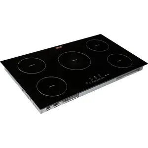 VEVOR Electric Cooktop, 5 Burners, 36'' Induction Stove Top, Built-in Magnetic Cooktop 9200W, 9 Heating Level Multifunctional Burner, LED Touch Screen w/ Child Lock Over-Temperature Protection