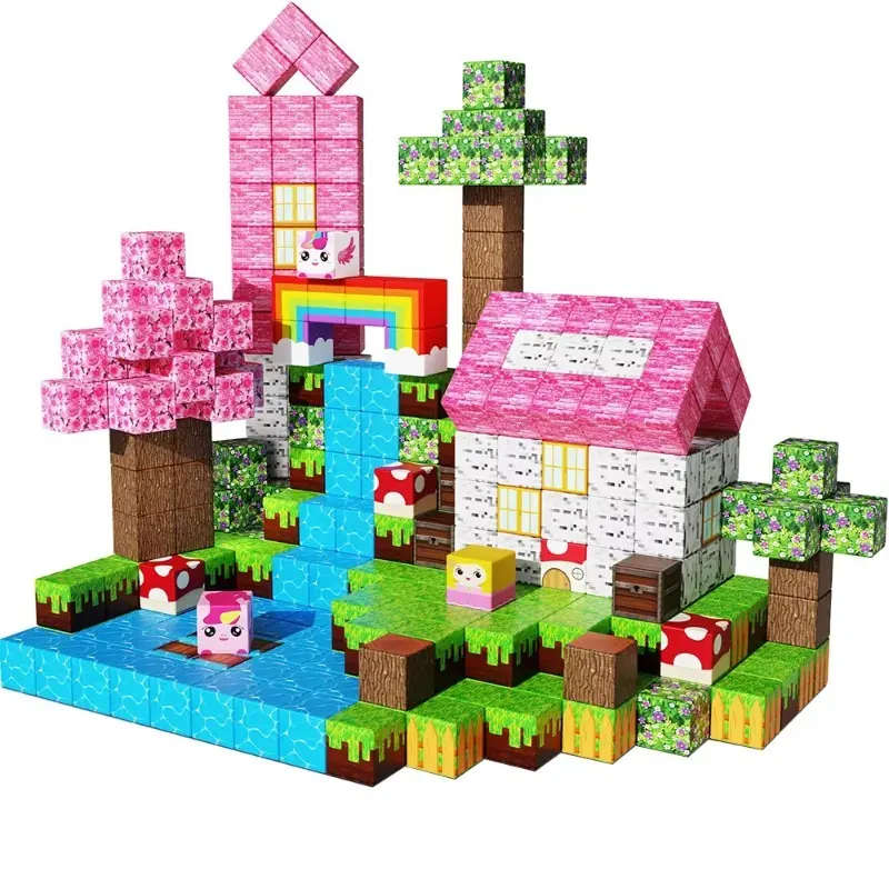 Cute Cartoon Building Blocks Set for Kids, Creative Puzzle Pieces, Inspires Imagination & Motor Skills, Ages 3+, Colorful Box Included