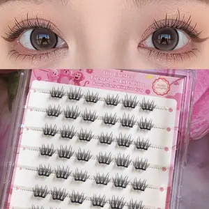 Directly Applied False Eyelashes, 60pcs, 0.07mm Thickness, Soft, Beginner Friendly, Natural Look, Easy to Adjust, Self-Adhesive