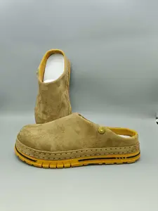 Retro Suede Men Commute Mules | Non Slip Mules | Minimalist Mule Design | Strong Grip PVC Sole | All-Day Comfort Wear | Walking Shoes