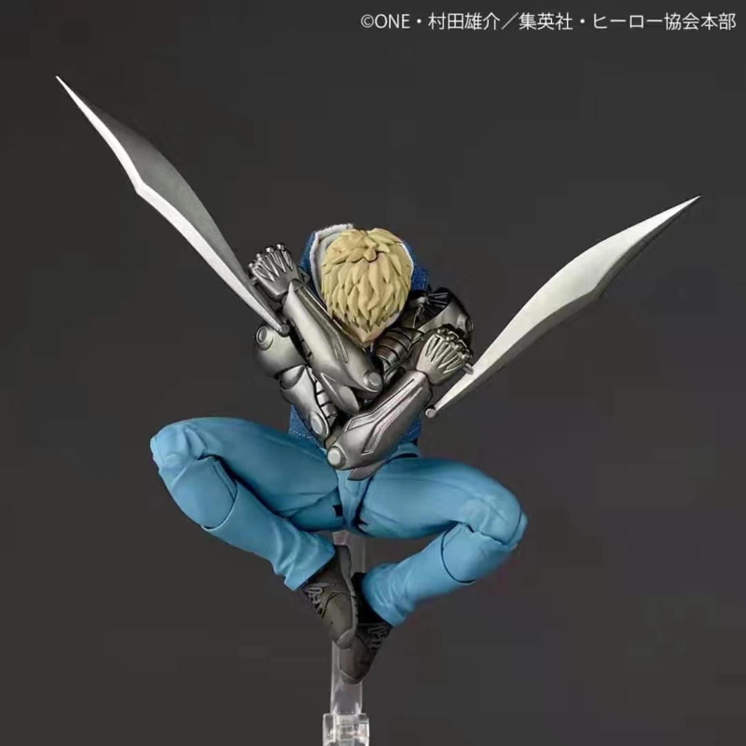 New Ko Genos Anime Action Figures Kaiyodo Revoltech Yamaguchi One Punch Man Figurine Joint Movable Model Statue Toys Gifts