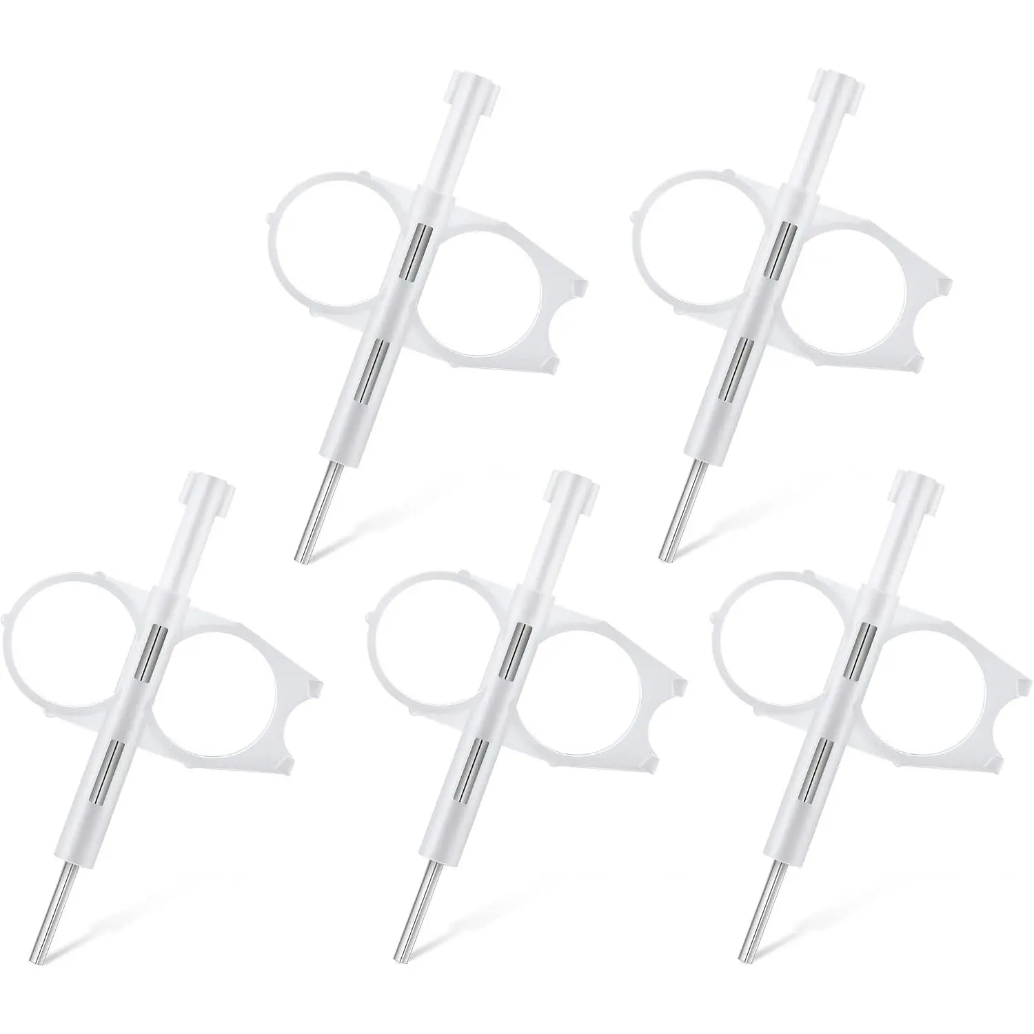 5 Pack Sprinkler Adjustment Tool Compatible with Hunter Rain Bird(White) | Rotor Key, Pull-Up Tool and , Arc and Radius Adjustment, Lawn Irrigation Maintenance