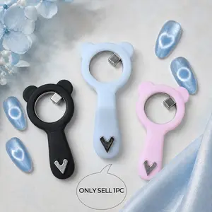 Cat Eye Nail Magnet Wand - Hollow Heart Design, DIY Manicure Tool, Multi-functional Magnetic Pen, 1pc