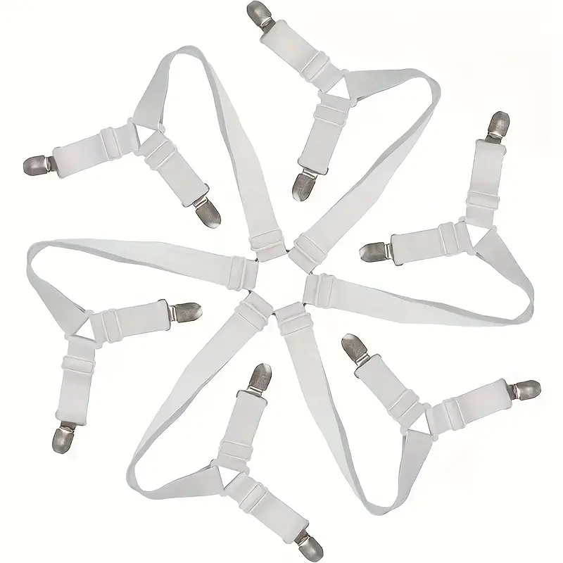Bed Sheet Fastening Strap - 1 PCS Individual Pack, Adjustable Elastic Variable Size Strap for Secure Fit on Bedsheets, Flat Sheets Home Organizer Hook Accessory