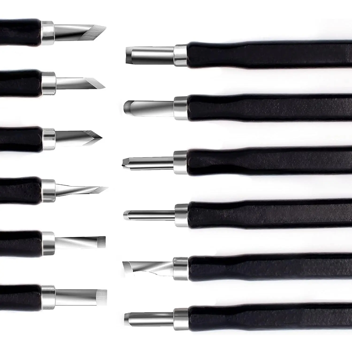Carving Tools Set - Easy to Use 12 count Mini  Chisel Beginner  Carving Kit for Adults &  Carving Kit