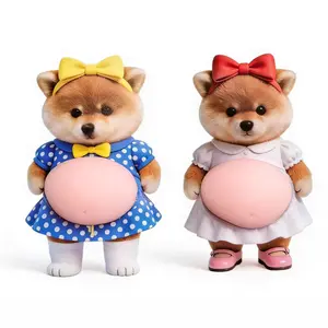 Creative Shiba Inu Stress Relief Toy, Cute Plush Belly Squeeze Fun, Unisex Design, Perfect Gift for Kids & Adults, Soft & Safe Material