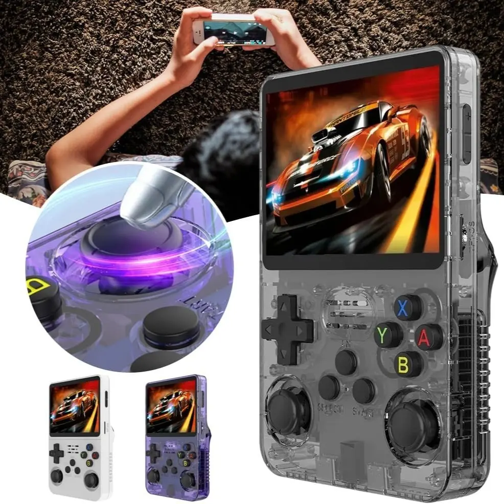 R36s Retro Video Game Console, Portable Handheld Gaming Machine, 128GB Memory, Linux System, 3.5 Inch IPS Screen, 3500mah Battery