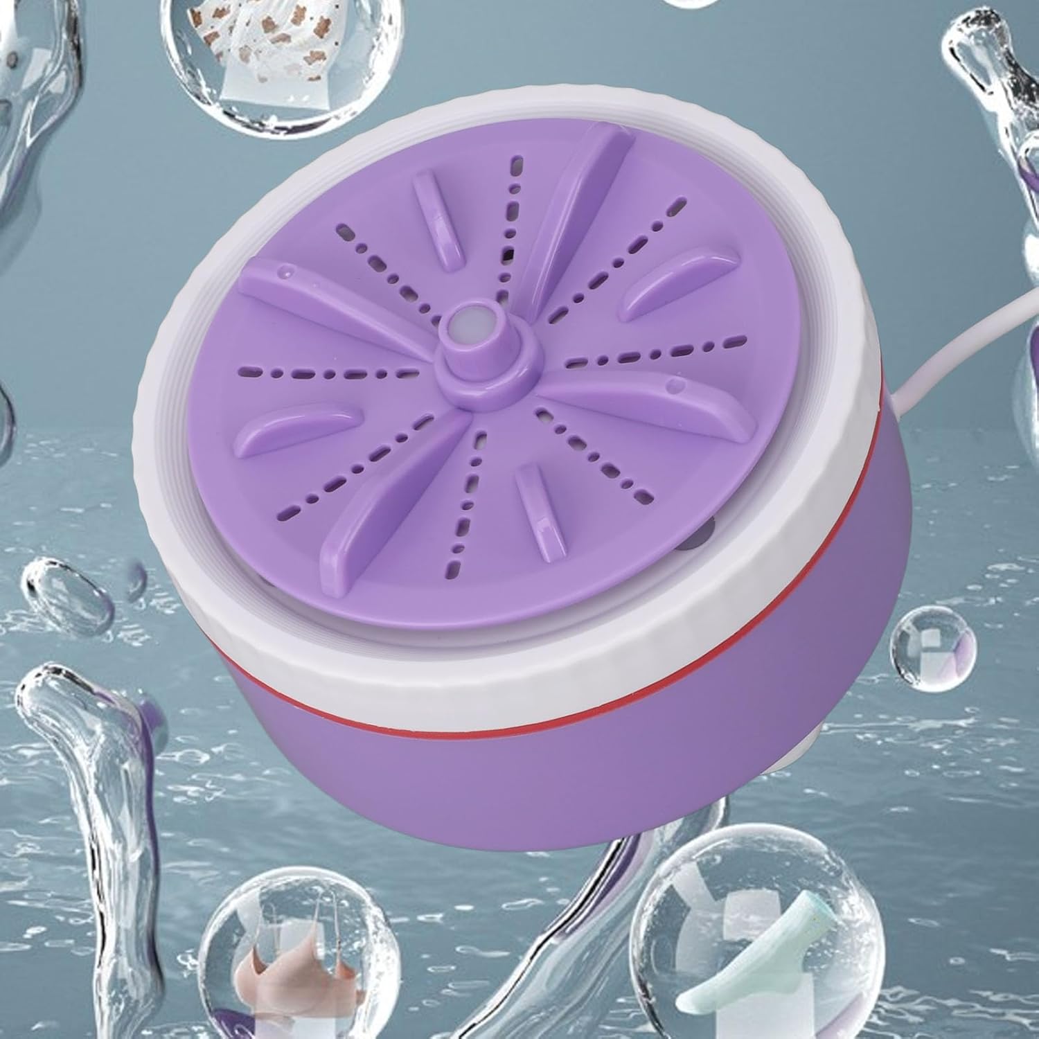 Portable Multifunction USB Powered Mini Dishwasher & Washing Machine with Adjustable Timer Purple