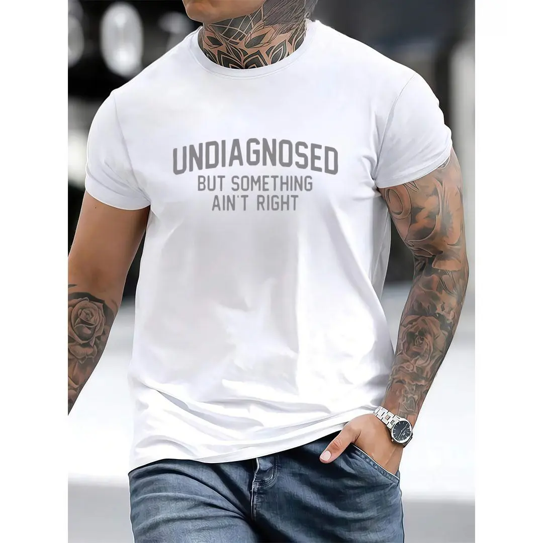 Unisex 'Undiagnosed' Funny Graphic T-Shirt - Soft 100% Cotton Short Sleeve Casual Relaxed Fit Apparel, Graphics, Shortsleeve, Fabric, Round Neck, Streetwear, Tshirt, Top