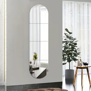 High-Definition Scratch-Resistant Acrylic Decorative Full-Length Mirror, Self-Adhesive HD Shatterproof Mirror, Wall-Mounted Sticker Mirror, 47.24/31.4inch