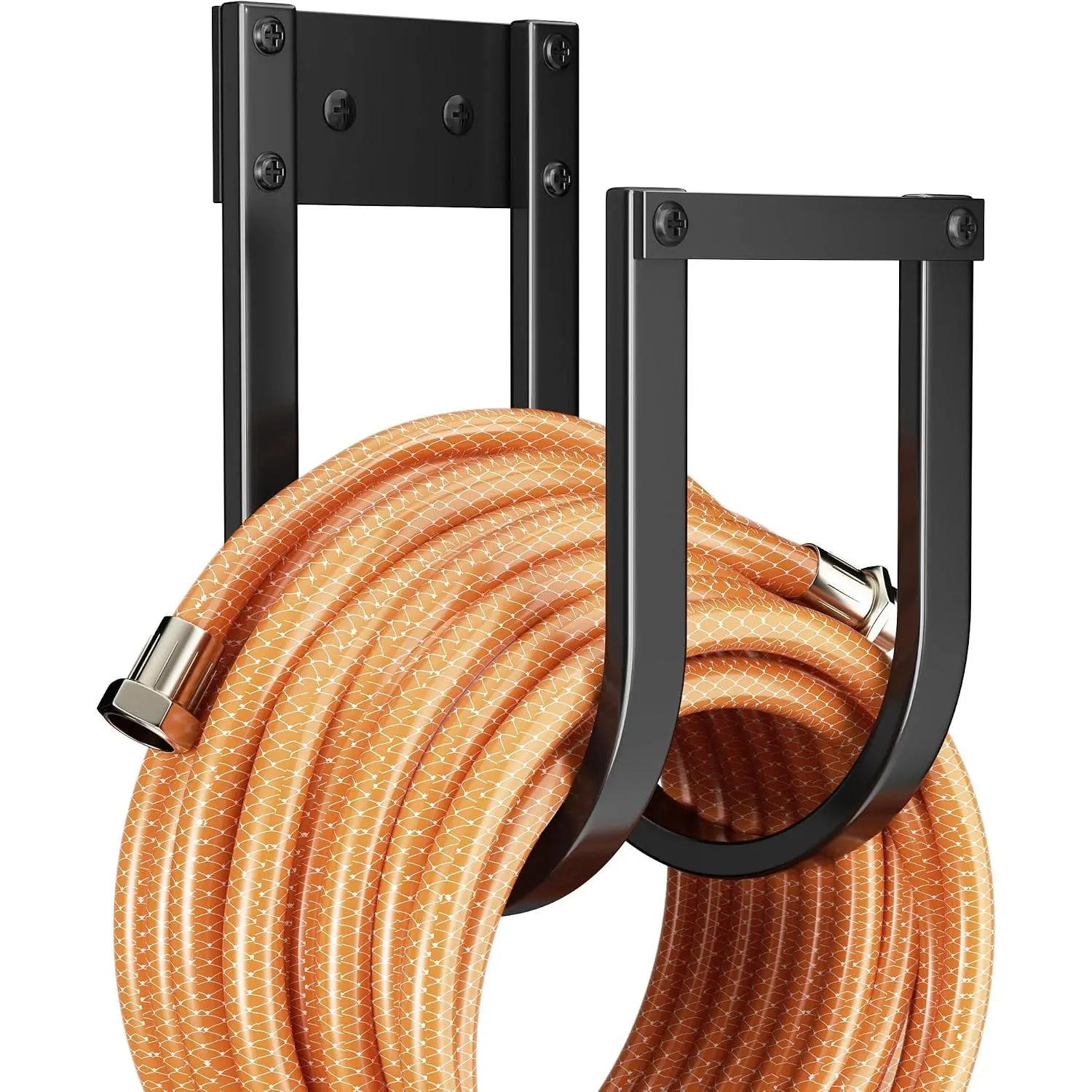 Metal Alloy Outdoor Rust-Resistant Wall-Mount Garden Hose Holder - Durable Water Hose Hanger for Garden, Garage Storage
