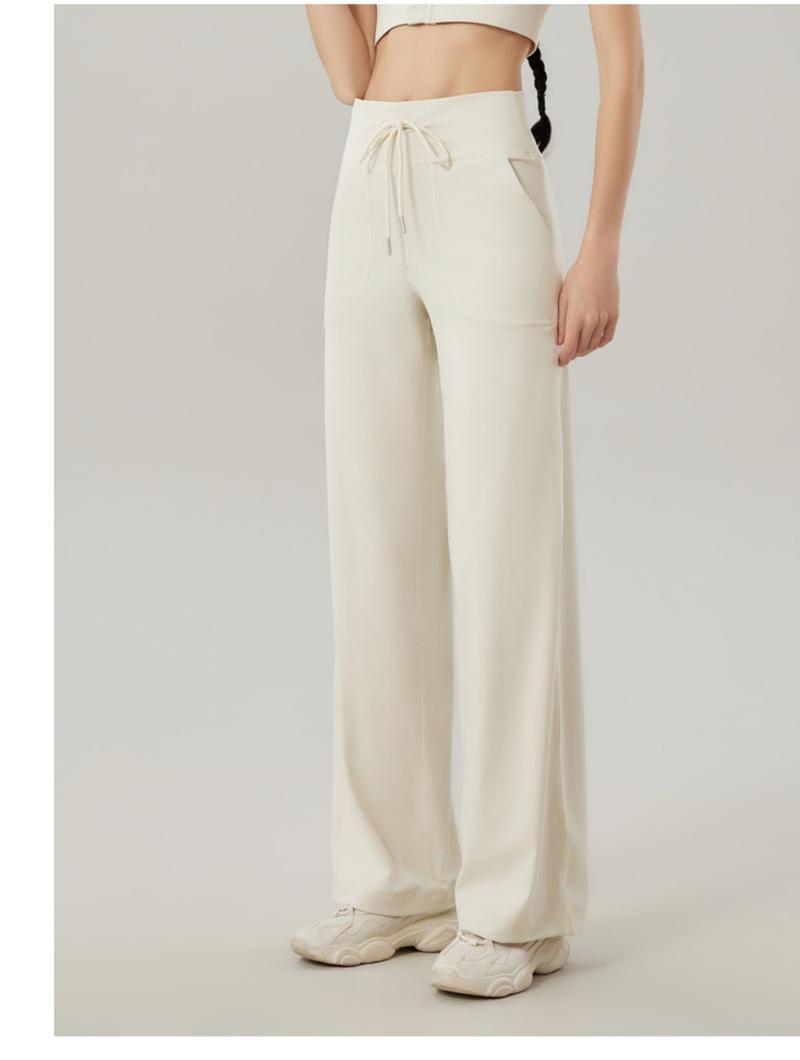 Comfy Leisure Pants Women's High Waisted Wide Leg Pants Soft Lightweight Sweatpants for Women   leg plain work pant loose wide leg  pant   sweatpants outfit comfort  sweats Bottoms Womenswear Basic Minimalist White cargo gym yoga rag  bone  sweatpants
