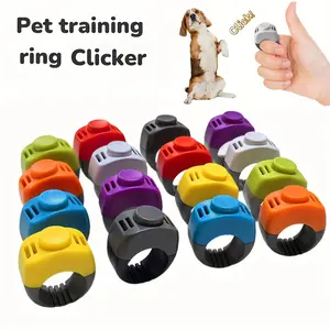 Ring-Shaped Pet Training Clicker - Non-Electronic, Battery-Free, Hand-Free Clip-On Sound-Making Tool with Adjustable Clasp, Attractive Look & Fashionable Colors for Dogs, Cats, Rabbits