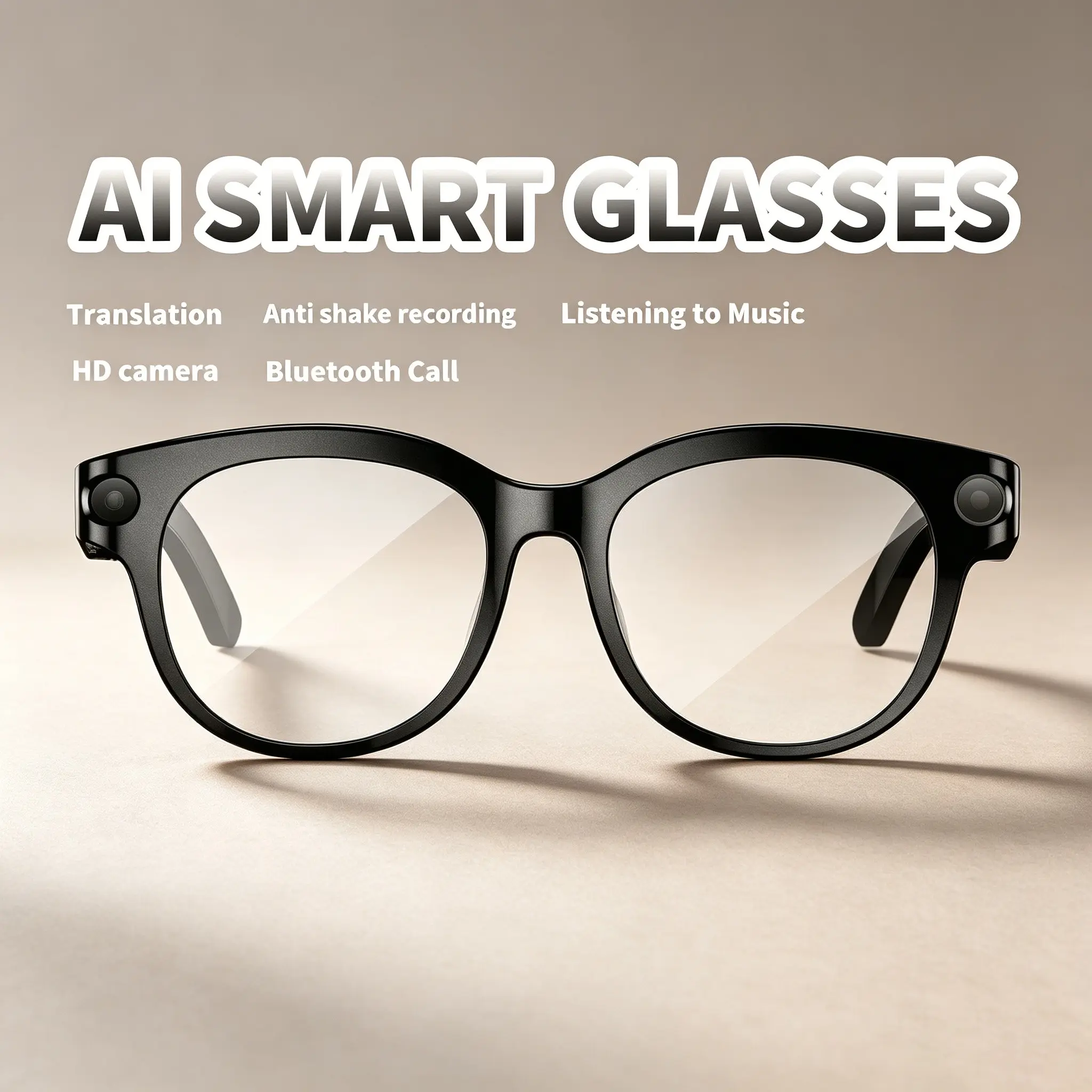 M89 Smart Glasses with HD Camera, First-Person Video Recording, Open-Ear Headphones, Real-Time Translation, Voice Assistant, Travel & Daily Use