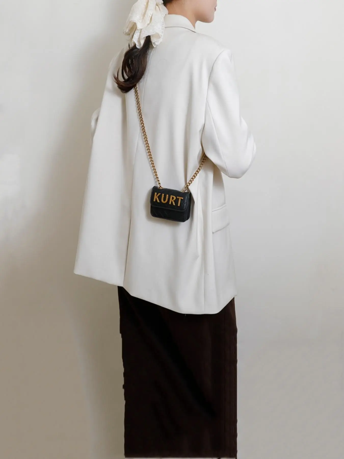 Mini Crossbody Bag with Chain, Magnetic Letter Flip Cover, Multi-Color Options, Casual Style, All Seasons, PU Leather Wallet, Fashion Crossbody Purse