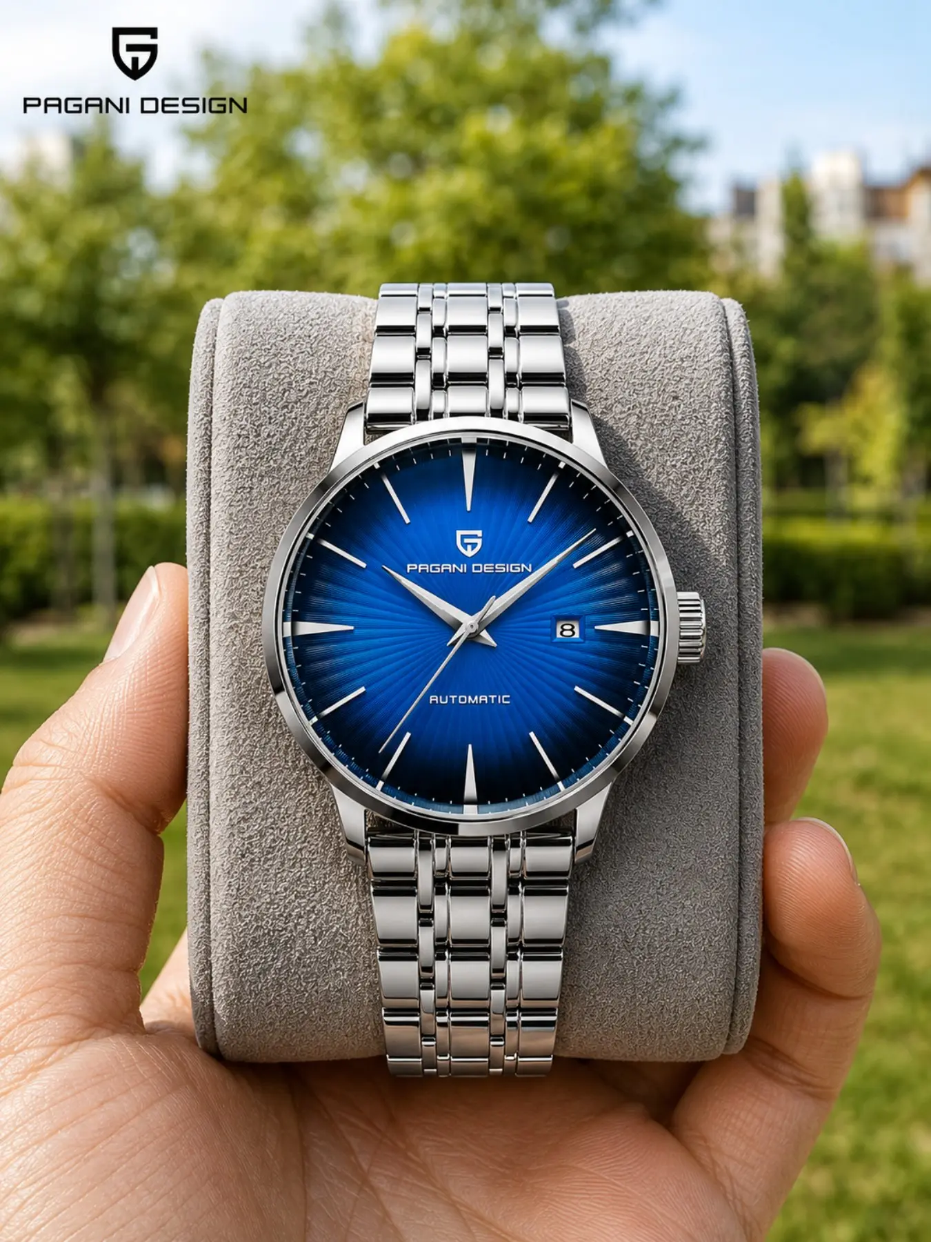 PAGANI DESIGN 2026 New Men's Automatic Mechanical Watch, 43MM Stainless Steel Luxury Fashion Dress Watch, Seagull 2813 Movement, Waterproof Fashion Wristwatch for Men, High Quality Watches