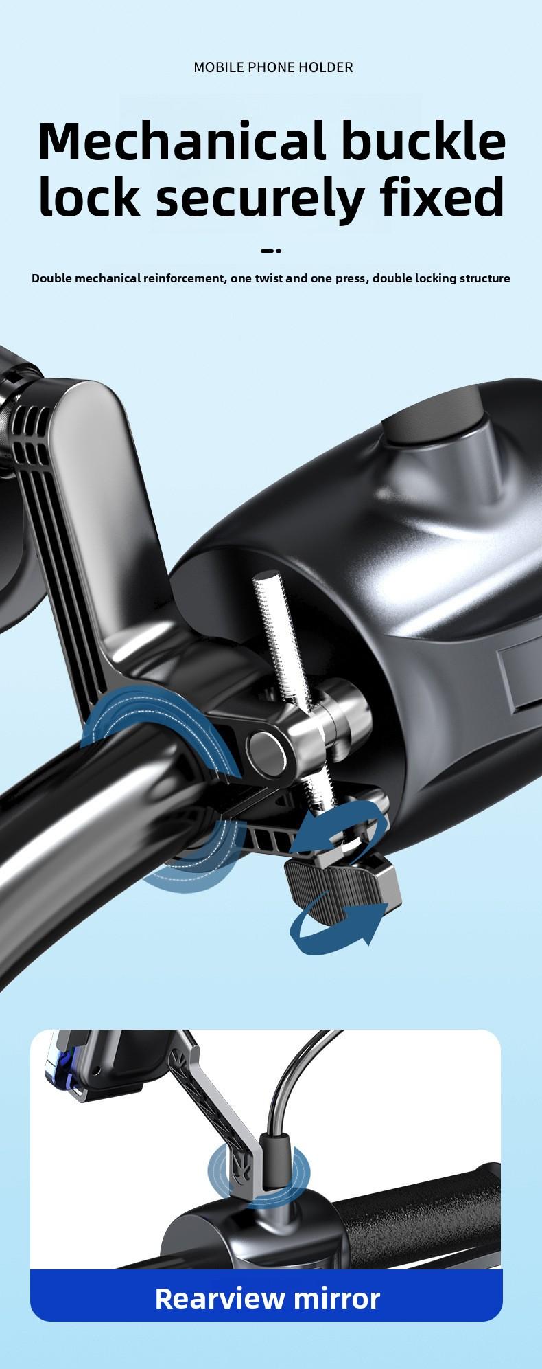 Navigation stand, motorcycle phone holder, delivery rider stand, bicycle shockproof phone holder wholesale