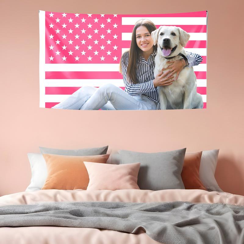 Personalized American Flag Design Your Own Image - Personalized Patriotic Flag, Fun Tapestry Decor Wall bedroom decorative accessories Decoration bedroom decor tapestry chill room accessories