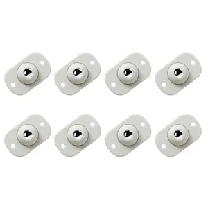 8 Counts Self Adhesive Caster Wheels,Compact Kitchen Appliance Rollers - 360° Rotating Sliders for Trash Cans, Rice Cookers & Storage Units