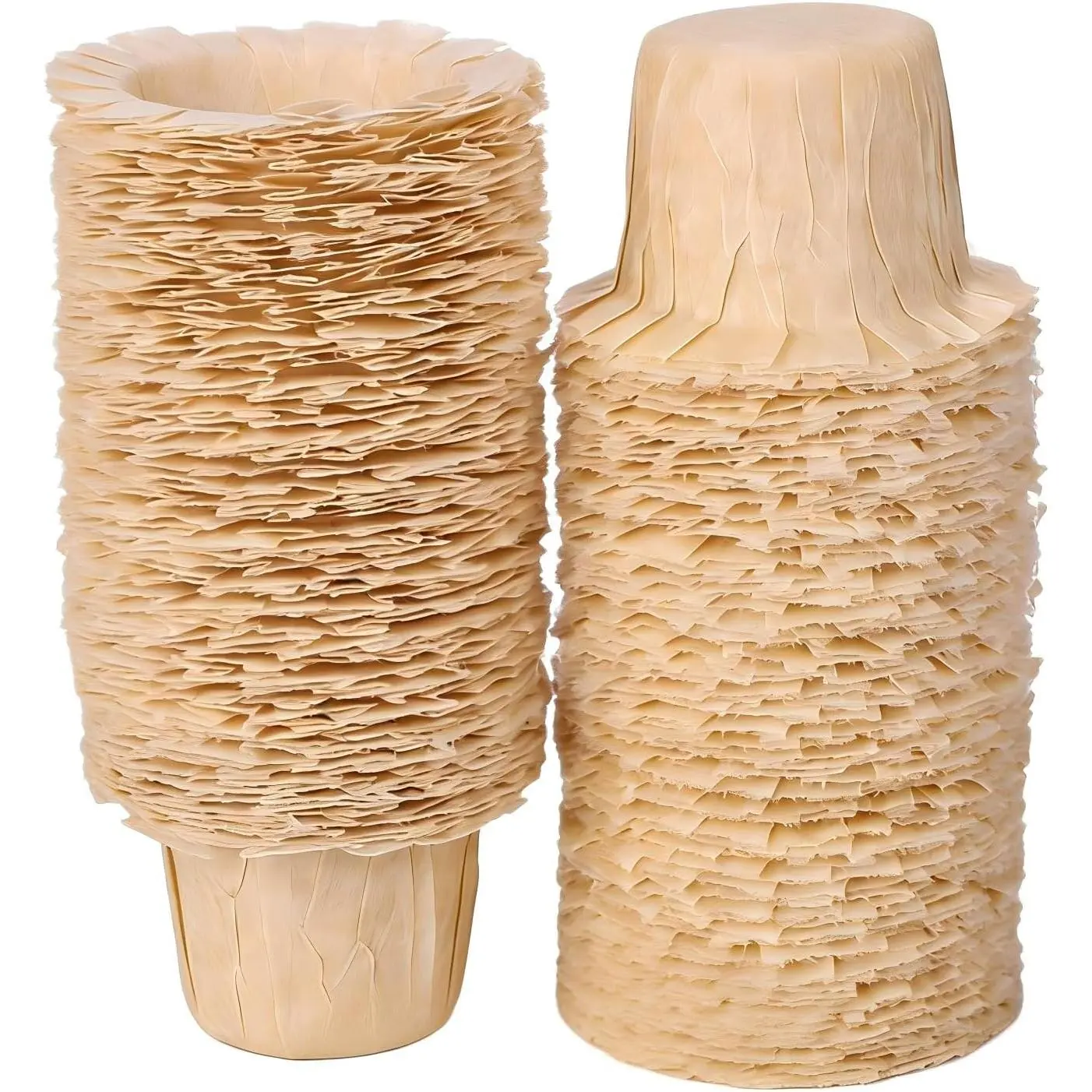 100-Count Natural Thin Disposable Biodegradable Coffee Paper Filters, Cup-Shaped Fixation, Compatible with Keurig Reusable Single-Serve Pods Maker for Morning Routine Brewing