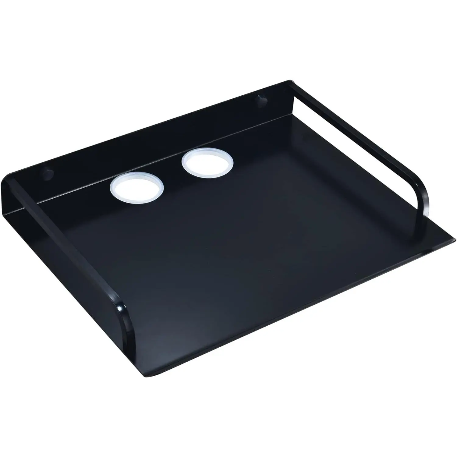 HNVNER Floating Shelf for TV Components, Wall Mounted Projector Shelf Metal Entertainment Center Shelves for Router, Modem, Cable Boxe, Game Console, DVD Player, HiFi Receiver (1PCS, 12" x 10")