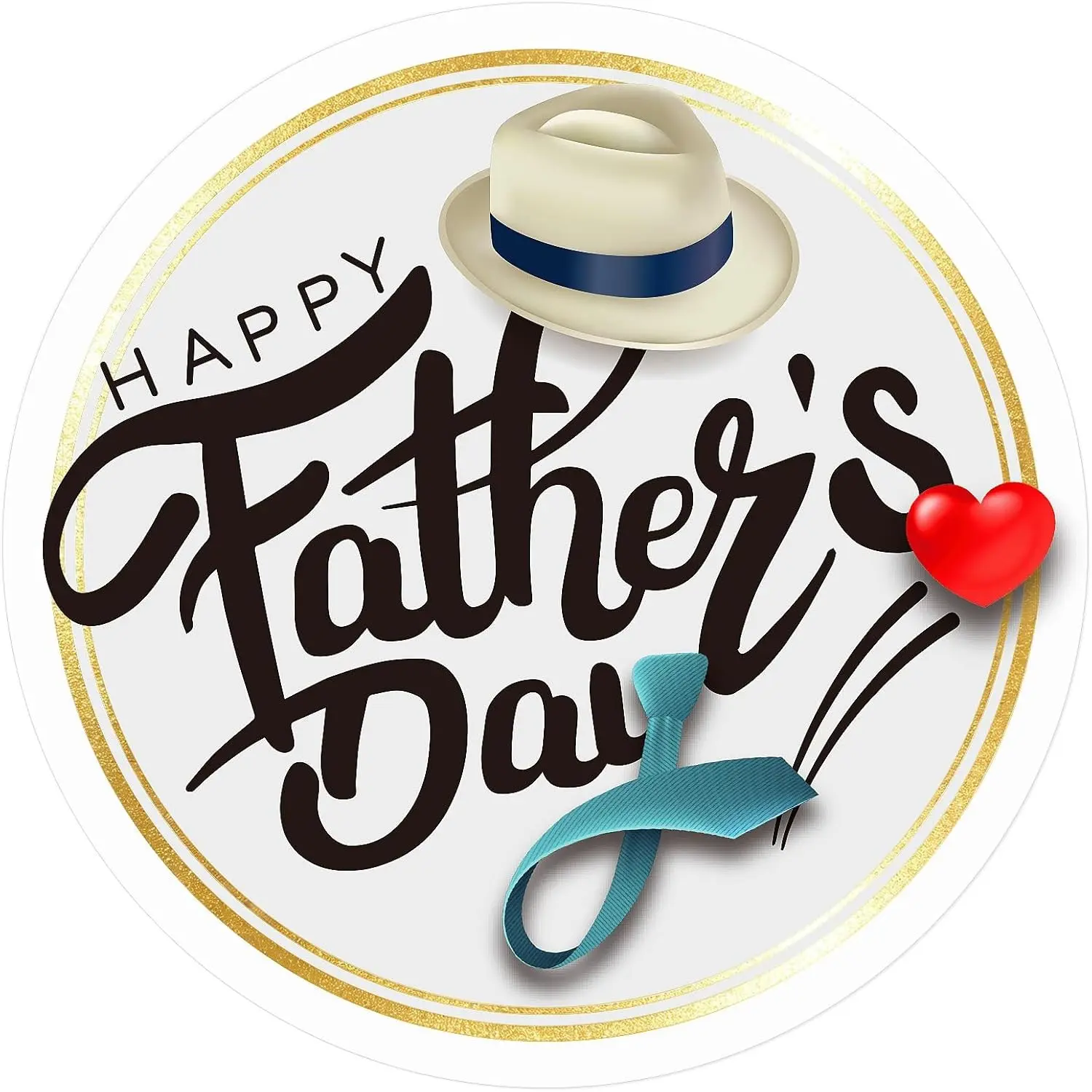 Happy Fathers Day Stickers - 72PCS 1.5" Happy Fathers Decorations Envelope Seals Gift Tags Labels for Boxes Cards Gifts Bags Party Favors Decorations