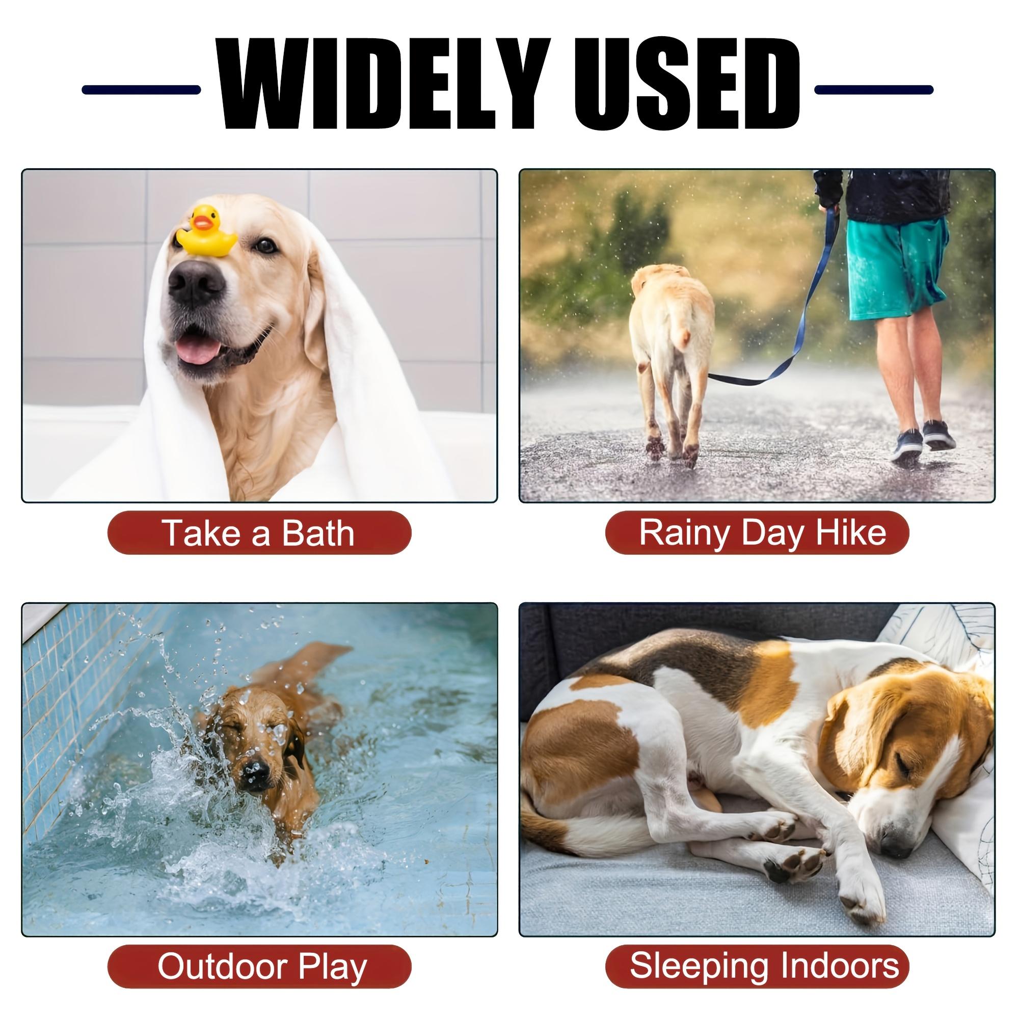 Quick Dry Dog Bath Robe, Striped Towel Bathrobe for Dogs, Super Absorbent Pet Drying Coat with Adjustable Belly Strap, Ultra Soft Fabric