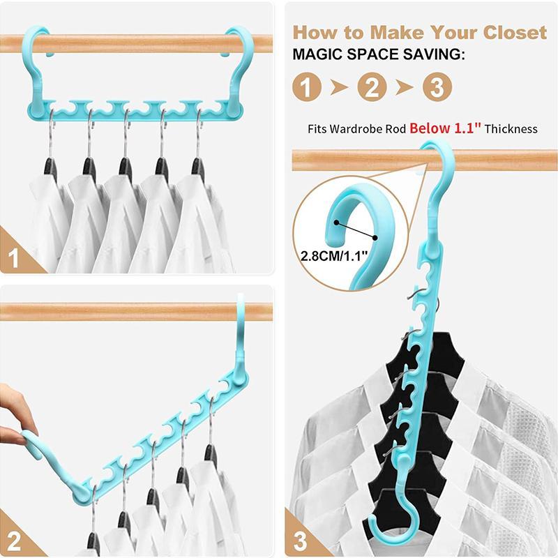 5/10/20Pcs Rotatable Clothes Hanger, Foldable Clothes Hanger With Hook, Space Saving Hanging Clothes Hanger For Dormitory, Home Organizer, Summer for Gift 5/10/20Pcs Rotatable Clothes Hanger, Foldable Clothes Hanger With Hook, Space Saving Hanging Clothes Hanger For Dormitory, Home Organizer, Summer for Gift