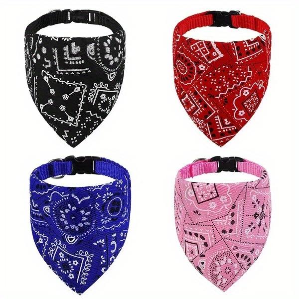 1pc Cashew Floral Graphic Dog Bandanas - Adjustable Triangle Pet Saliva Towel for Small and Medium Dogs and Cats - Stylish and Comfortable Pet Supplies