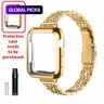 Women's Stainless Steel Smartwatch Band, Compatible with Apple Watch 41mm/40mm/45mm, Fits iWatch Series 1-9/SE/SE2, Optional TPU Protective Case, Slim-Profile Design, Smartwatch Accessories, Watch Straps #GLOBAL PICKS