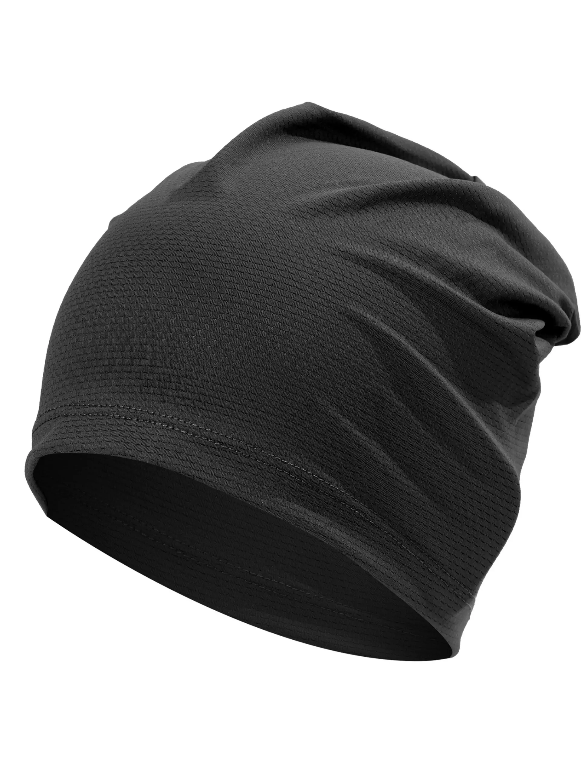 Unisex Summer Cooling Skull Cap Quick Dry Breathable Sleep Beanie Eye Mask, Moisture Wicking Stretchy Helmet Liner Soft Lightweight Head Cover for Men Women Running Cycling Sleeping Daily Wear One Size Fits All Hair Protection Hat for Dreadlocks Curly Hai