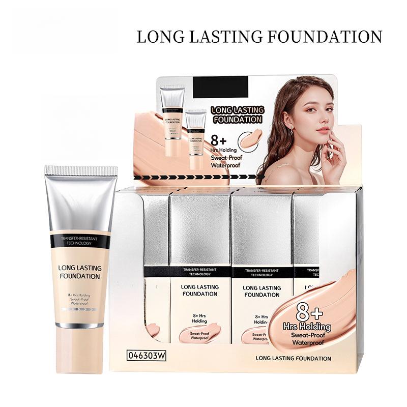 Isolating foundation liquid, long-lasting, non-fading, moisturizing, concealing, oil-controlling base makeup foundation, natural-looking cream for women