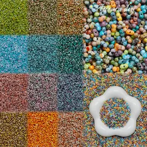 ✨【NEW】Glass-Picasso Peanut | Multicolor Vintage Spotted Loose Beads for Handmade DIY Jewelry Craft