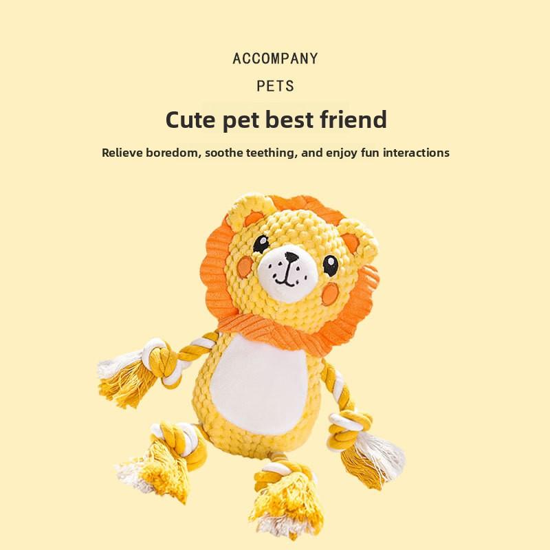 Pet Toys Squeaky Plush for Dogs & Cats, Chew-Resistant Teething, Interactive Boredom Relief