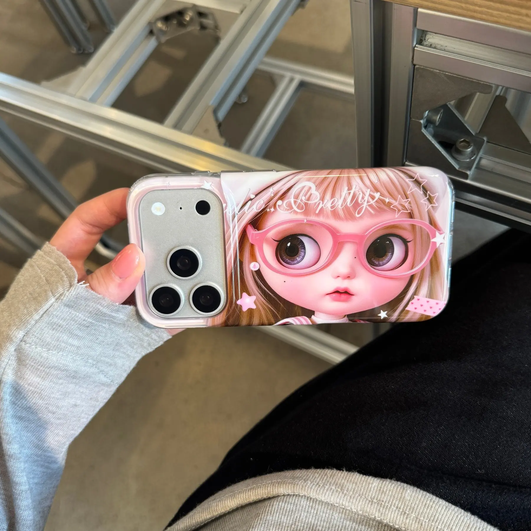 Barbie Eyes Phone Case for Apple iPhone 17 Pro Max, Fashionable Creative Design, Korean Cartoon Style, Simple Elegant, Women's Phone Case