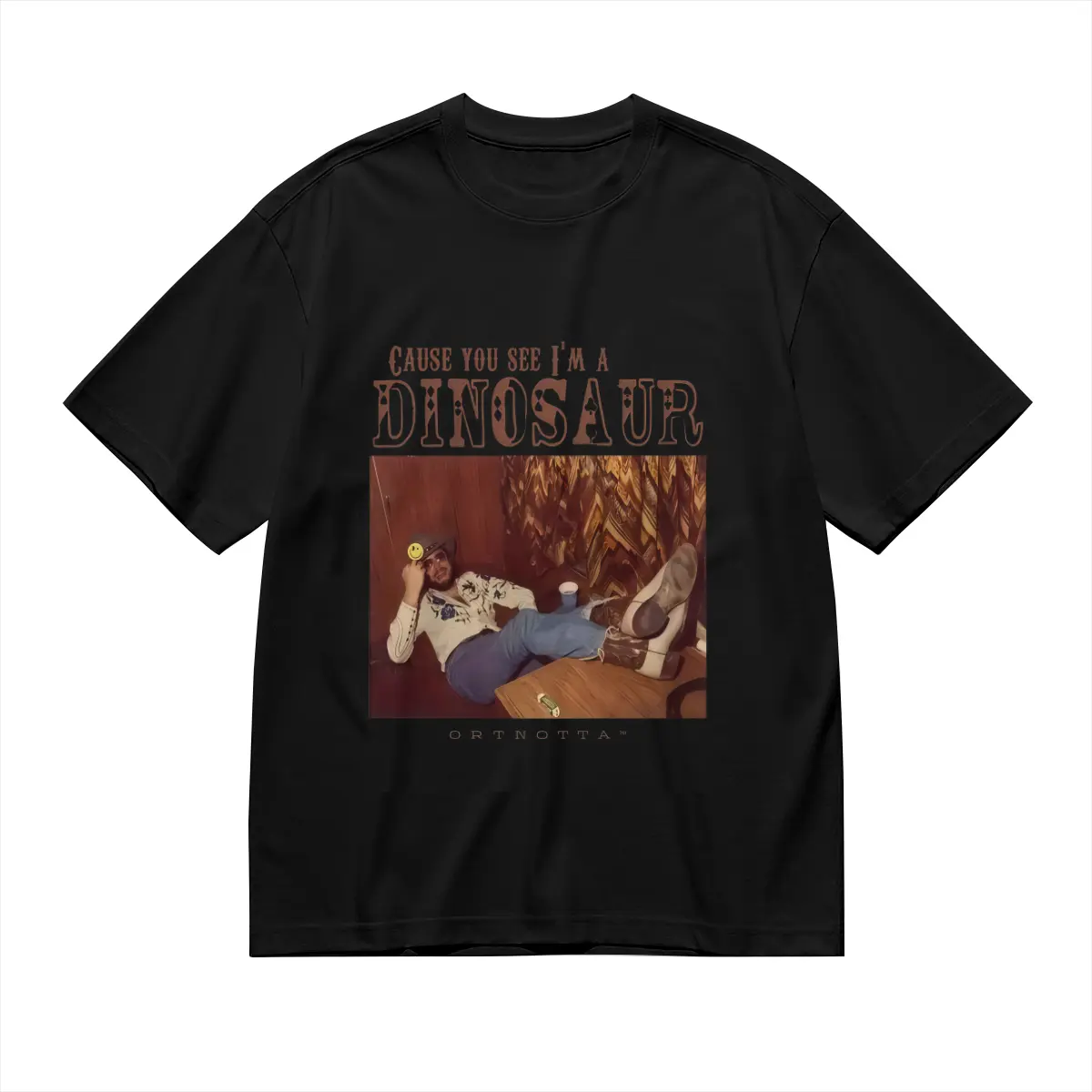 Black Dinosaur Hank Jr Bocephus Shirt, Western Southern Retro Hoodie - T Shirt