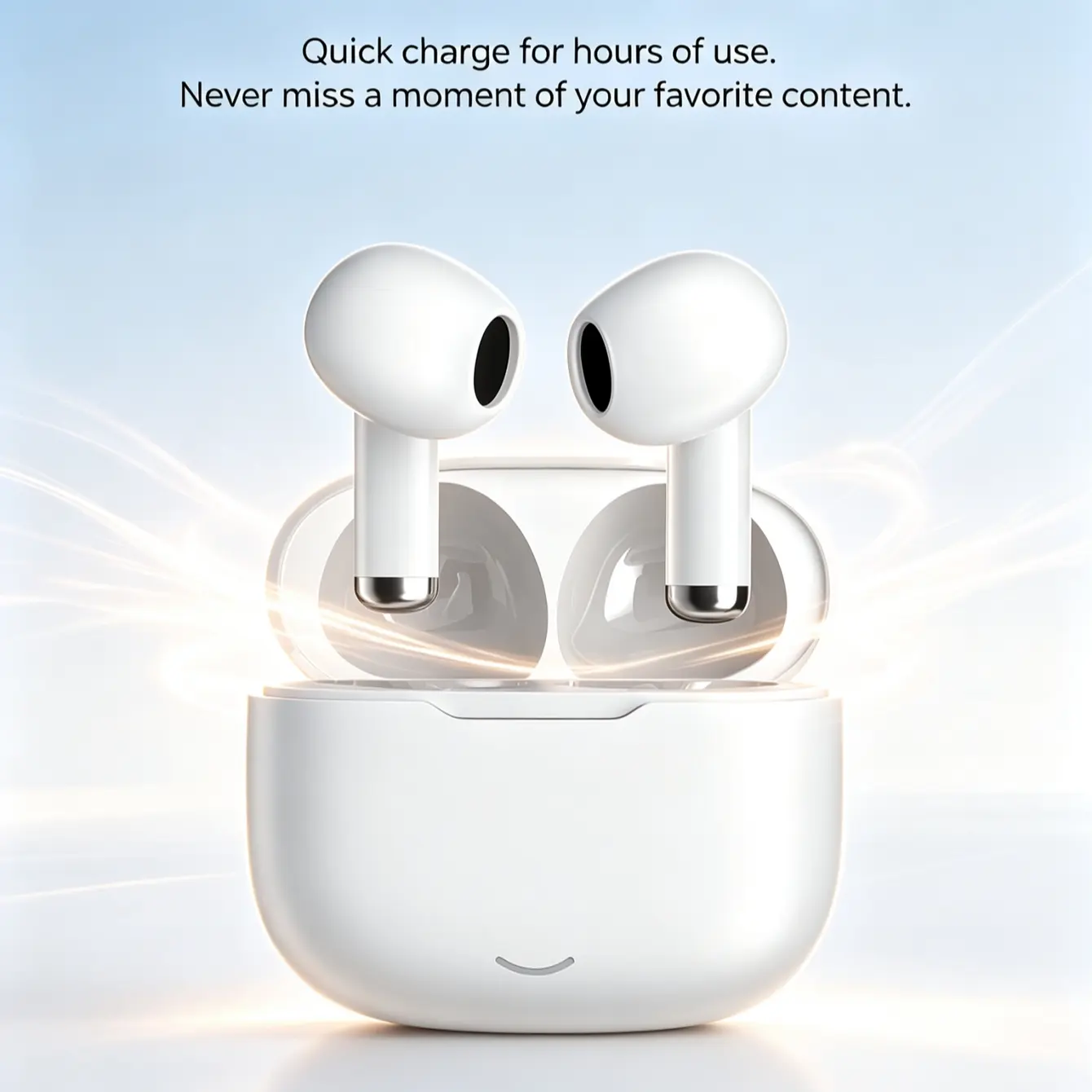 Wireless Bluetooth-compatible Earphones, In-Ear High-Fidelity Sound, 24h Long Battery Life, Fast Charge Box, Noise Isolation, Android iOS PC Compatible
