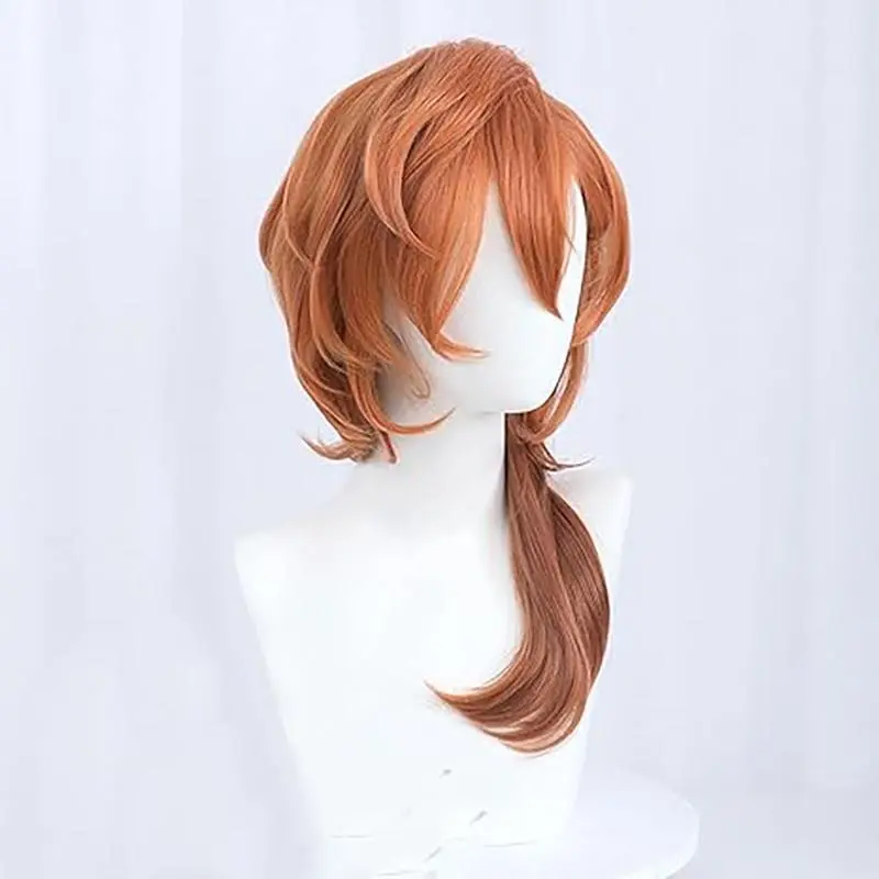 High-Quality Anime Cartoon Character Chuya Nakahara Cosplay Wig, Heat-Resistant Synthetic Hair Wig for Adults, One Size