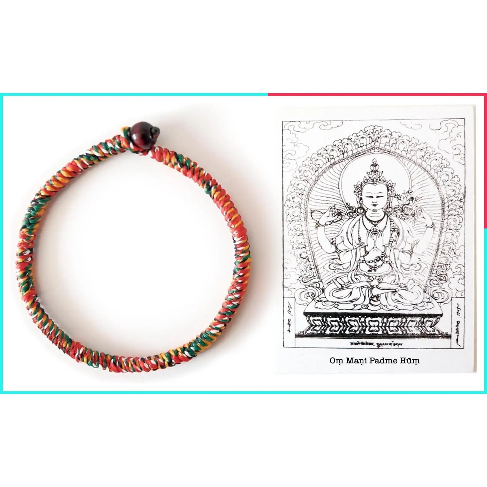 Handmade Tibetan Temple Blessed Buddha Bracelet with Red String Protection Talisman, Vajra Knots, Good Luck Buddhist Jewelry, Spiritual Gift for Women Men