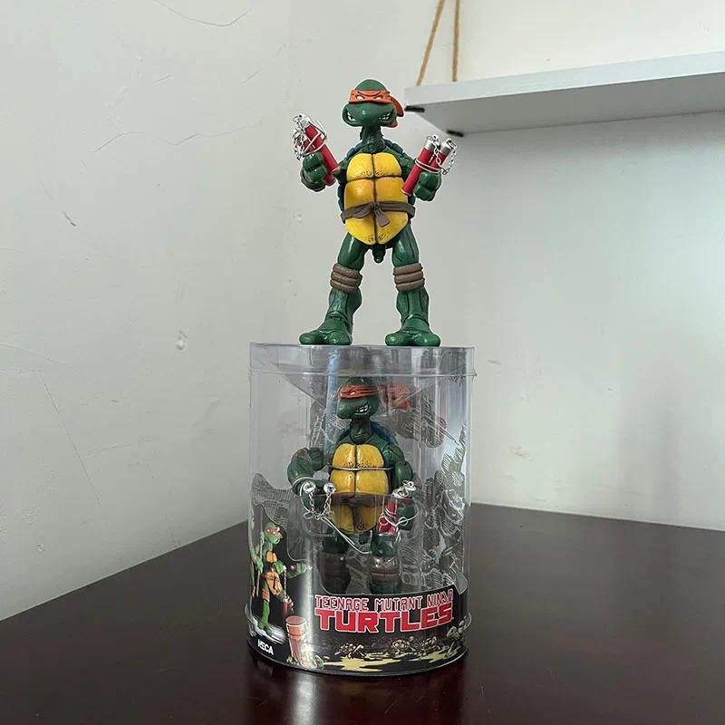 4pcs Teenage Mutant Ninja Turtle Action Figure NECA Raph Leonardo Donatello Mikey Figuras Comic TMNT Collection Model Toys Gift popular