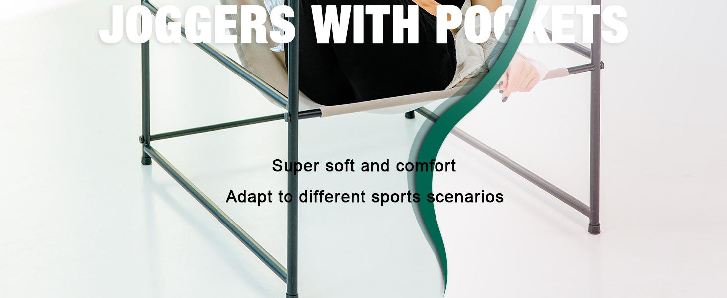 Womens Joggers with Pockets, Drawstring Sweatpants Women for Lounging Jogging Workout and Gym